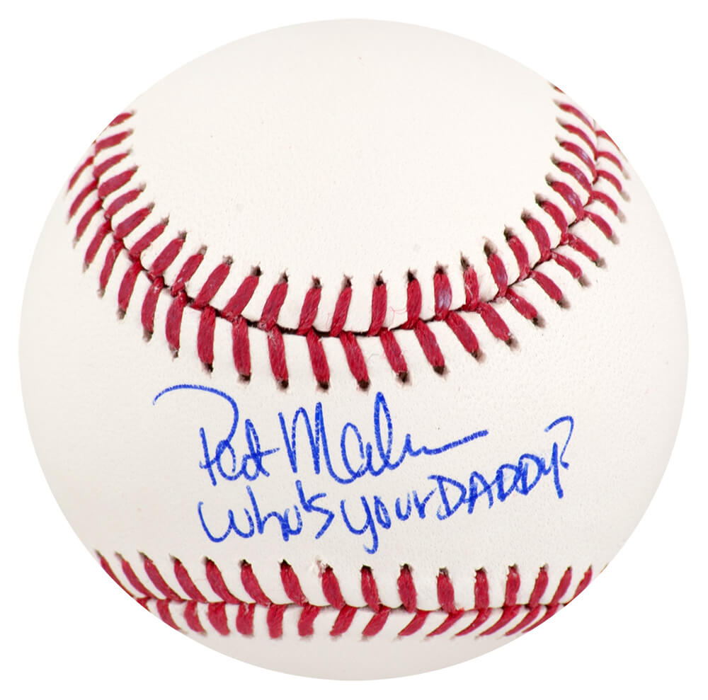 Pat (Patrick) Mahomes Sr. Autographed Rawlings Official MLB Baseball with Who's Your Daddy?-Powers Sports Memorabilia
