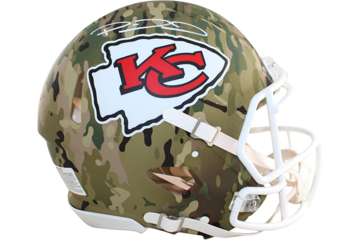 Patrick Mahomes Kansas City Chiefs Camo Signed Helmet Pro-Powers Sports Memorabilia
