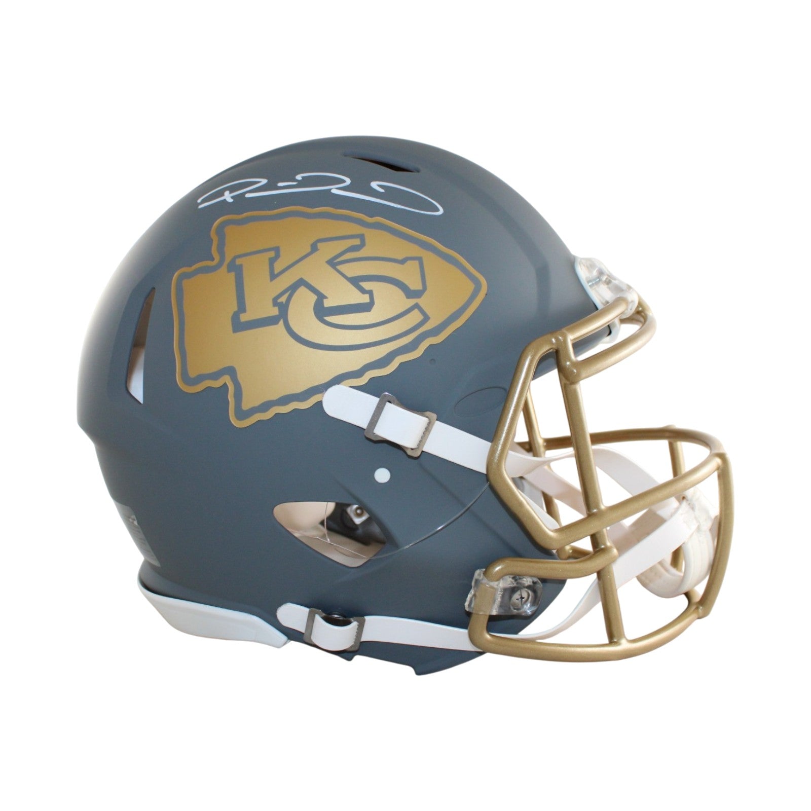 Patrick Mahomes Kansas City Chiefs Slate Signed Helmet Proline-Powers Sports Memorabilia