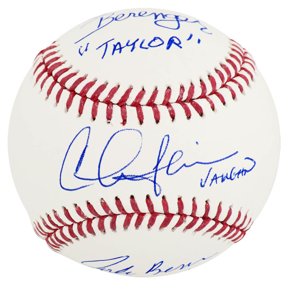 Charlie Sheen, Corbin Bernsen & Tom Berenger Autographed Rawlings MLB Baseball with Character Names-Powers Sports Memorabilia