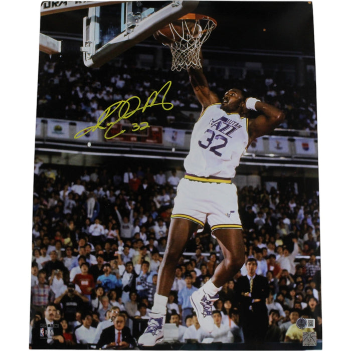 Karl Malone Signed Utah Jazz 16x20 Photo – Beckett Witness Authenticated-Powers Sports Memorabilia