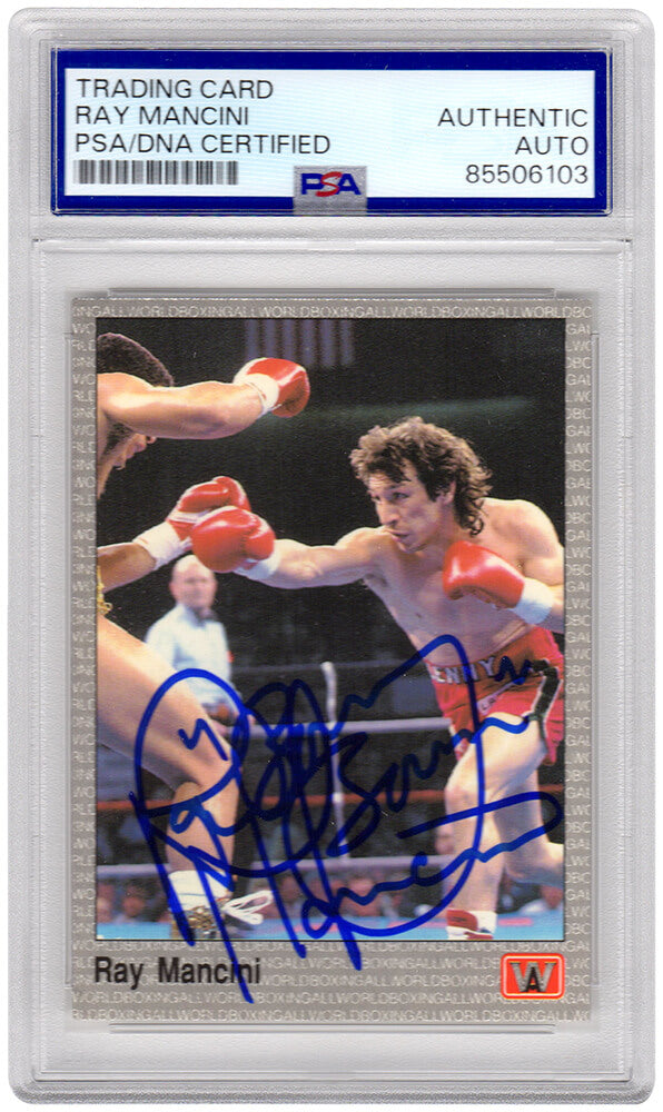Ray Mancini Autographed 1991 All World Boxing Trading Card #26 PSA-Powers Sports Memorabilia