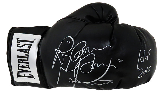 Ray Mancini Autographed Everlast Black Boxing Glove with Boom Boom, HOF 2015-Powers Sports Memorabilia