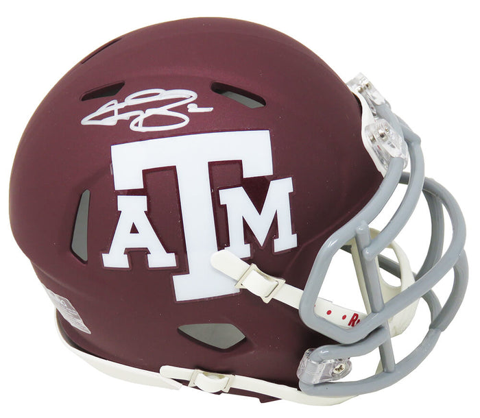 Johnny Manziel Autographed Texas A&M Aggies Riddell Speed Mini Helmet-Powers Sports Memorabilia