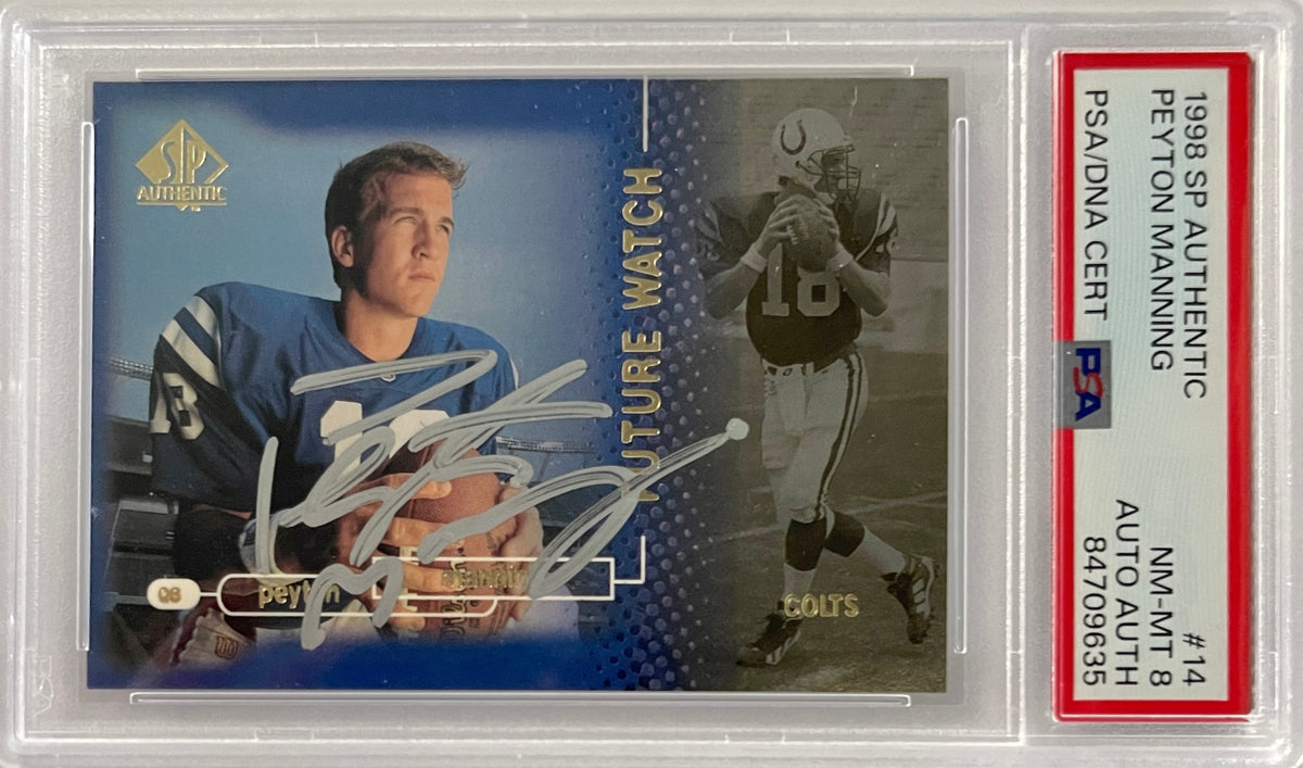 Peyton Manning Indianapolis Colts Signed Card - 1998 UD SP 1803/2000 PSA PSA-Powers Sports Memorabilia