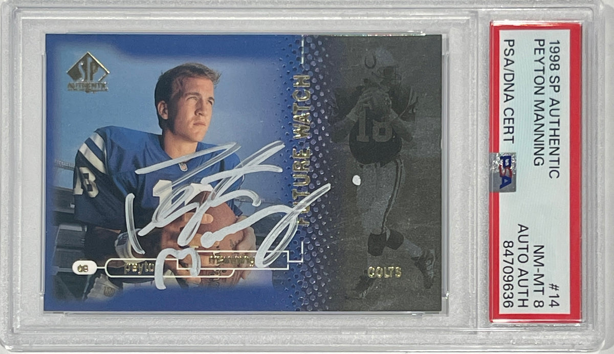 Peyton Manning Indianapolis Colts Signed Card - 1998 UD SP 0486/2000 PSA PSA-Powers Sports Memorabilia