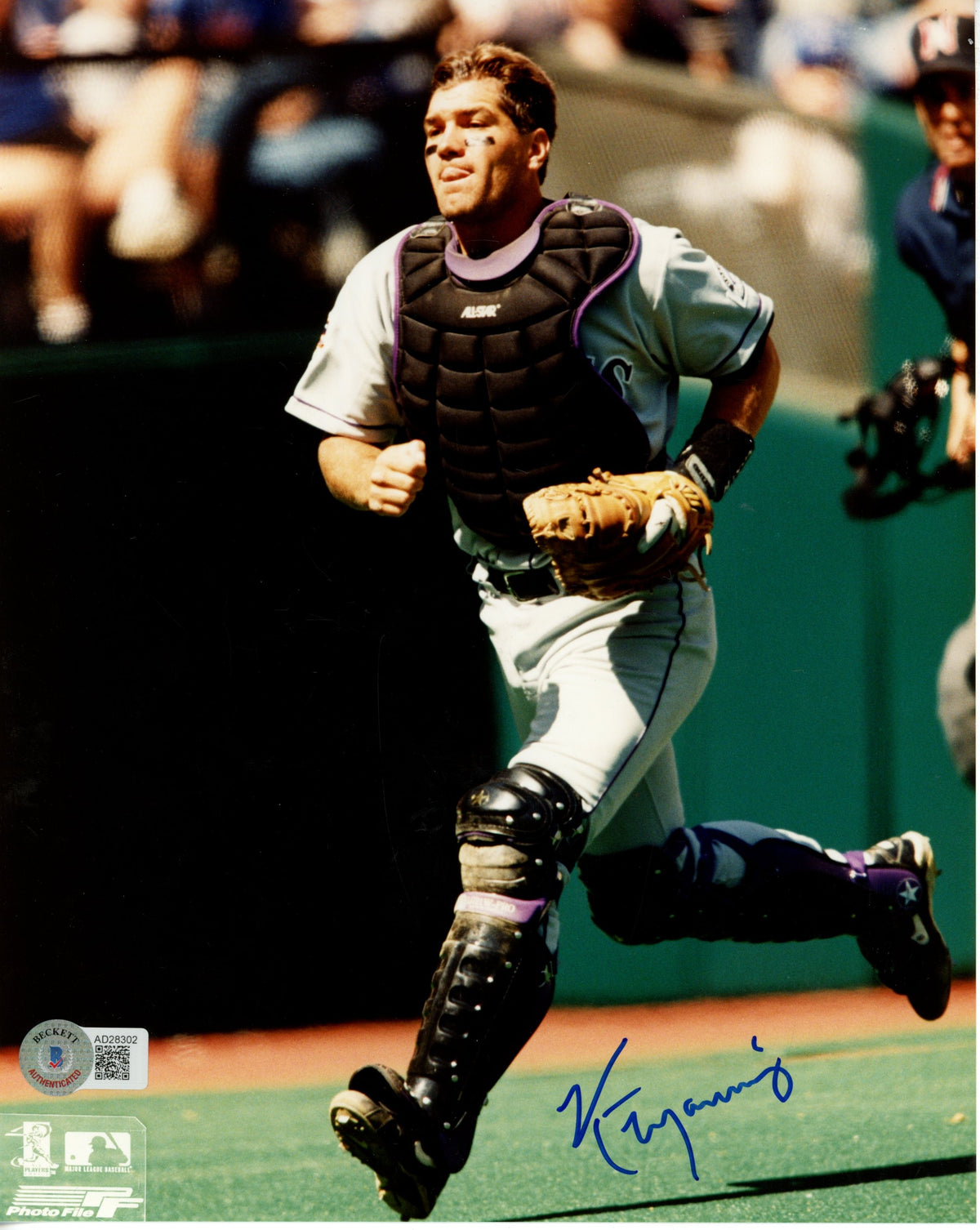 Kirt Manwaring Colorado Rockies Signed 8x10 Photo - Beckett Beckett-Powers Sports Memorabilia