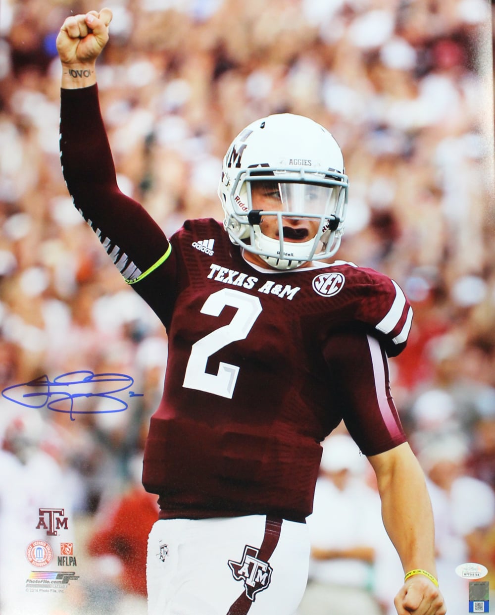 Johnny Manziel Signed Texas A&M Aggies 16x20 Photo JSA PF-Powers Sports Memorabilia
