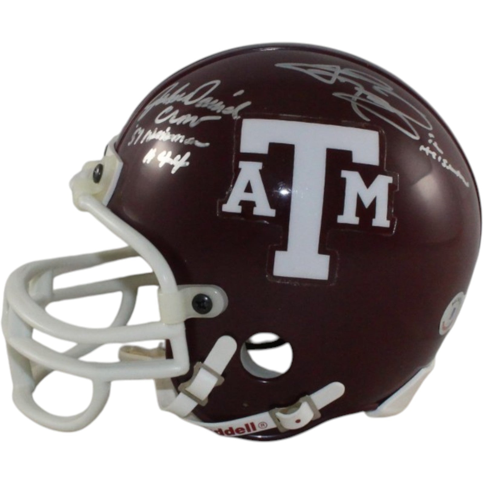 Johnny Manziel John David Crow Texas A&M Aggies Signed Mini Helmet - Texas A&M Beckett Beckett-Powers Sports Memorabilia