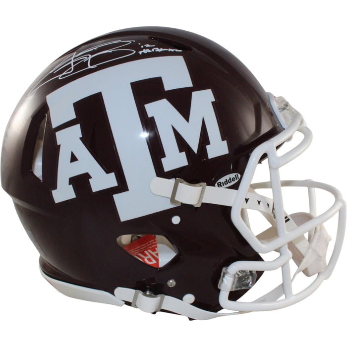 Johnny Manziel Signed Texas A&M Authentic Helmet Heisman Beckett WIT-Powers Sports Memorabilia