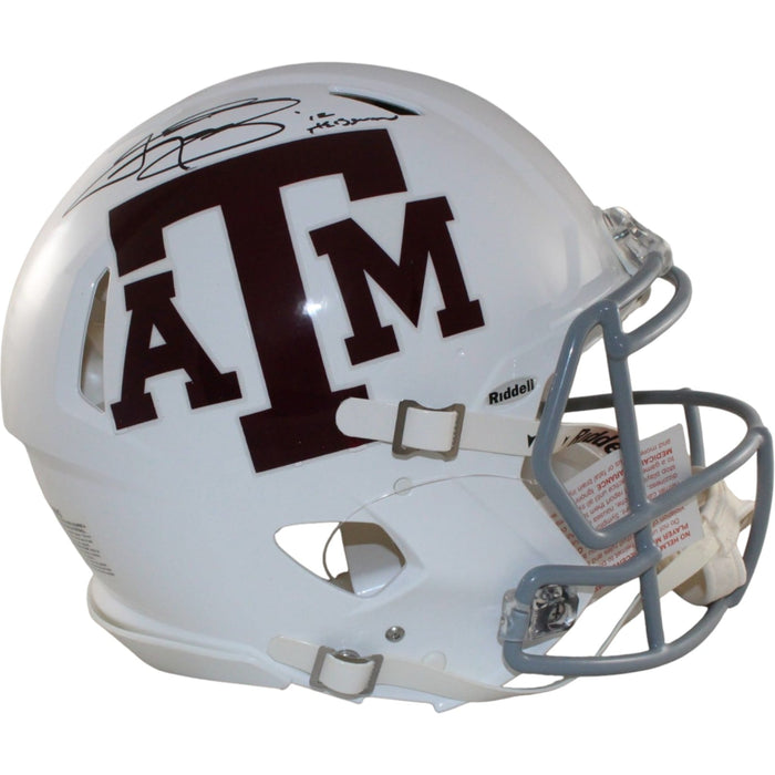Johnny Manziel Autographed Texas A&M Authentic Helmet Heisman Beckett WIT-Powers Sports Memorabilia