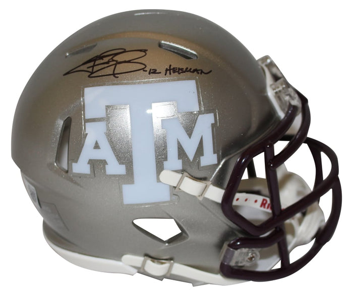 Johnny Manziel Signed Texas A&M Flash Mini Helmet Heisman – Beckett Authenticated-Powers Sports Memorabilia