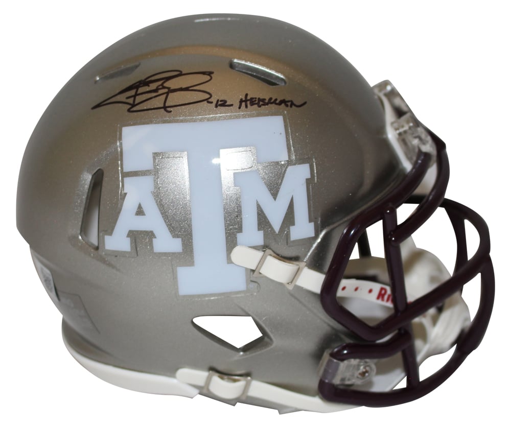 Johnny Manziel Signed Texas A&M Flash Mini Helmet Heisman – Beckett Authenticated-Powers Sports Memorabilia