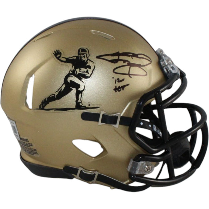 Johnny Manziel Signed Heisman Trophy Mini Helmet – Beckett Witness Authenticated-Powers Sports Memorabilia
