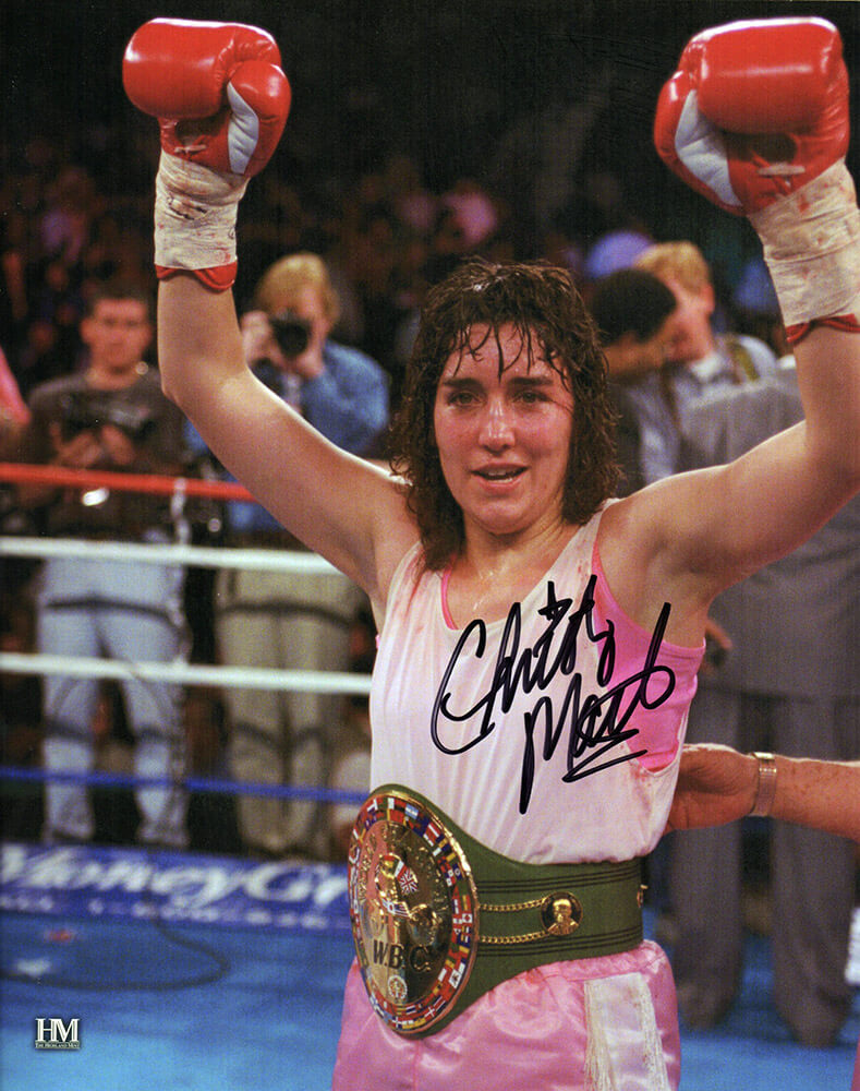 Christy Martin Autographed Boxing Arms Raised 8x10 Photo-Powers Sports Memorabilia