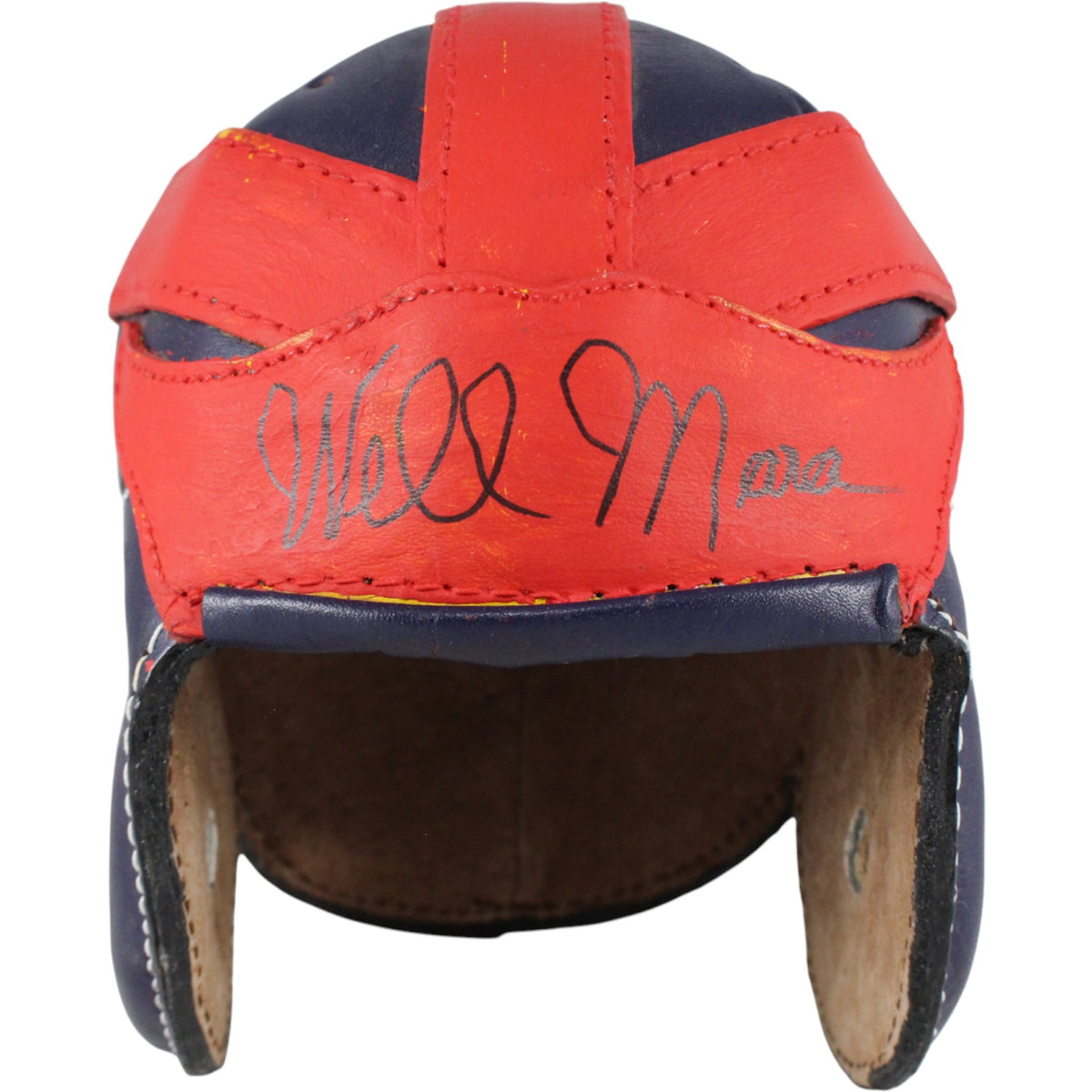 Wellington Mara New York Giants Signed Mini Helmet - Leather PSA PSA-Powers Sports Memorabilia
