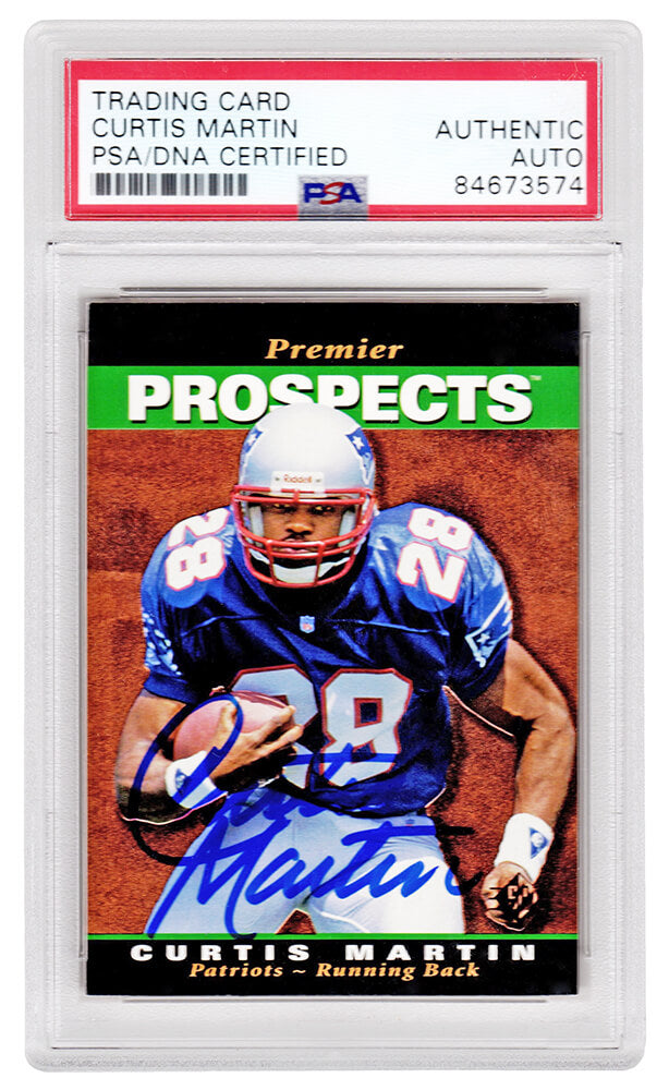 Curtis Martin New England Patriots Autographed 1995 SP Foil Rookie Football-Powers Sports Memorabilia
