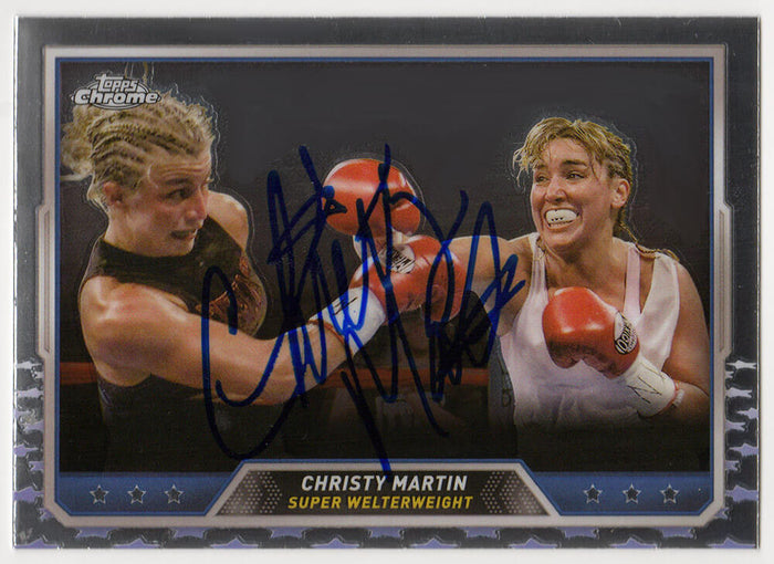 Christy Martin Autographed 2024 Topps Chrome Boxing Trading Card #71-Powers Sports Memorabilia