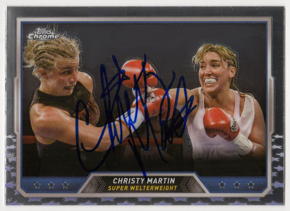 Christy Martin Autographed 2024 Topps Chrome Boxing Trading Card #71-Powers Sports Memorabilia