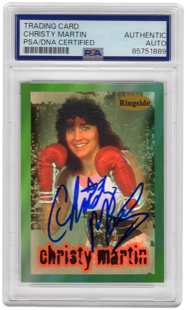 Christy Martin Autographed 1996 Ringside Boxing Trading Card #55-Powers Sports Memorabilia