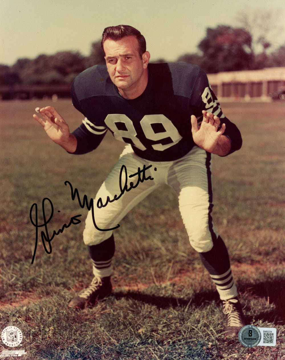 Gino Marchetti Baltimore Colts Signed 8x10 Photo - Beckett Beckett-Powers Sports Memorabilia