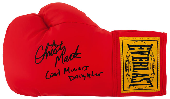 Christy Martin Autographed Everlast Red Boxing Glove with Coal Miner's Daughter-Powers Sports Memorabilia