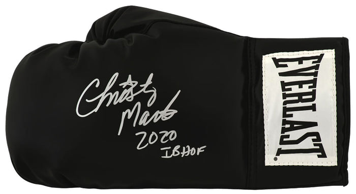 Christy Martin Autographed Everlast Black Boxing Glove with 2020 IB HOF-Powers Sports Memorabilia