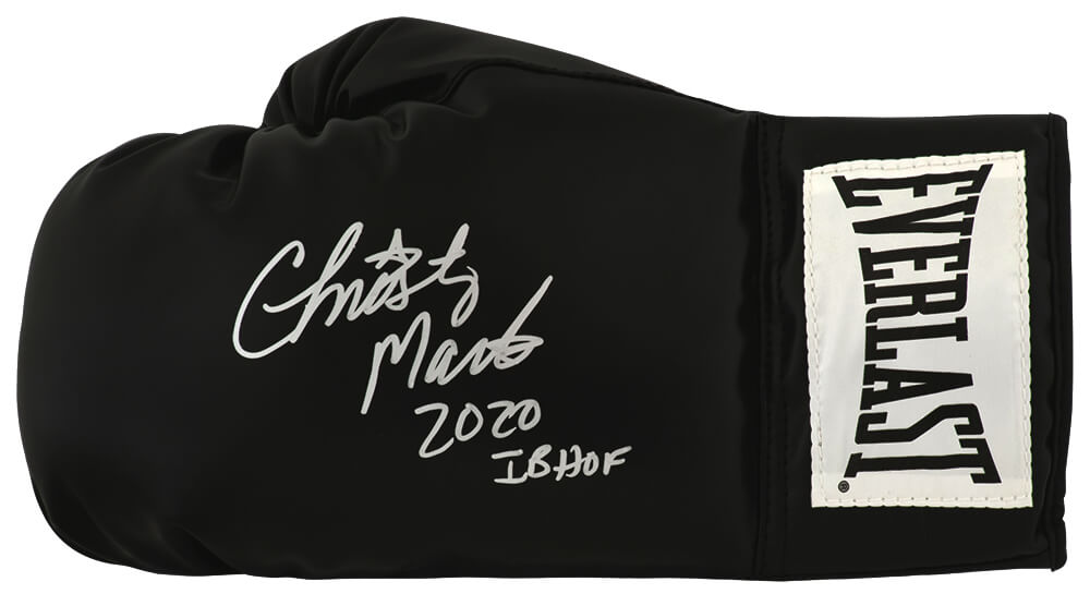 Christy Martin Autographed Everlast Black Boxing Glove with 2020 IB HOF-Powers Sports Memorabilia