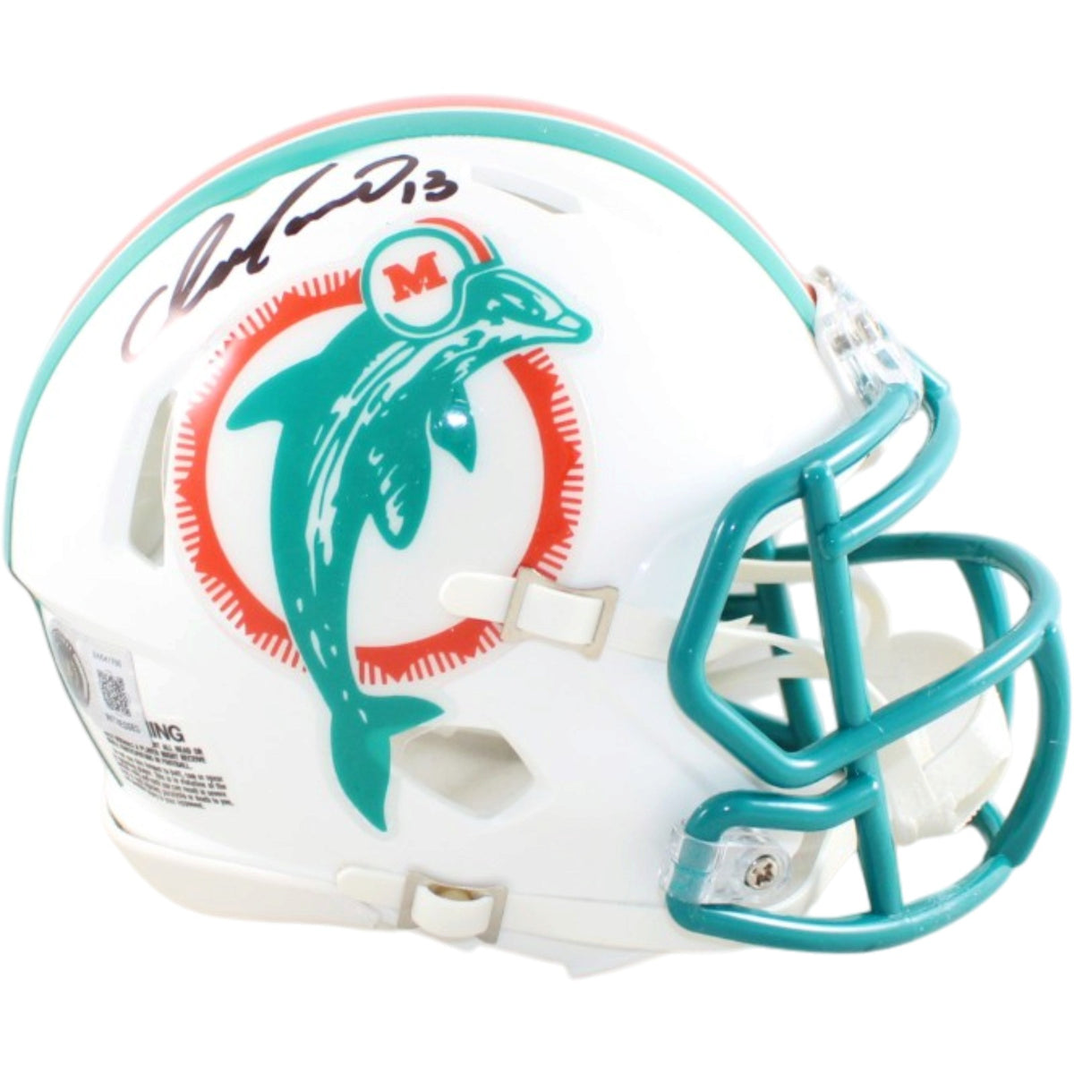 Dan Marino Miami Dolphins Signed Mini Helmet - Mini 90-96 TB Becket W Beckett-Powers Sports Memorabilia