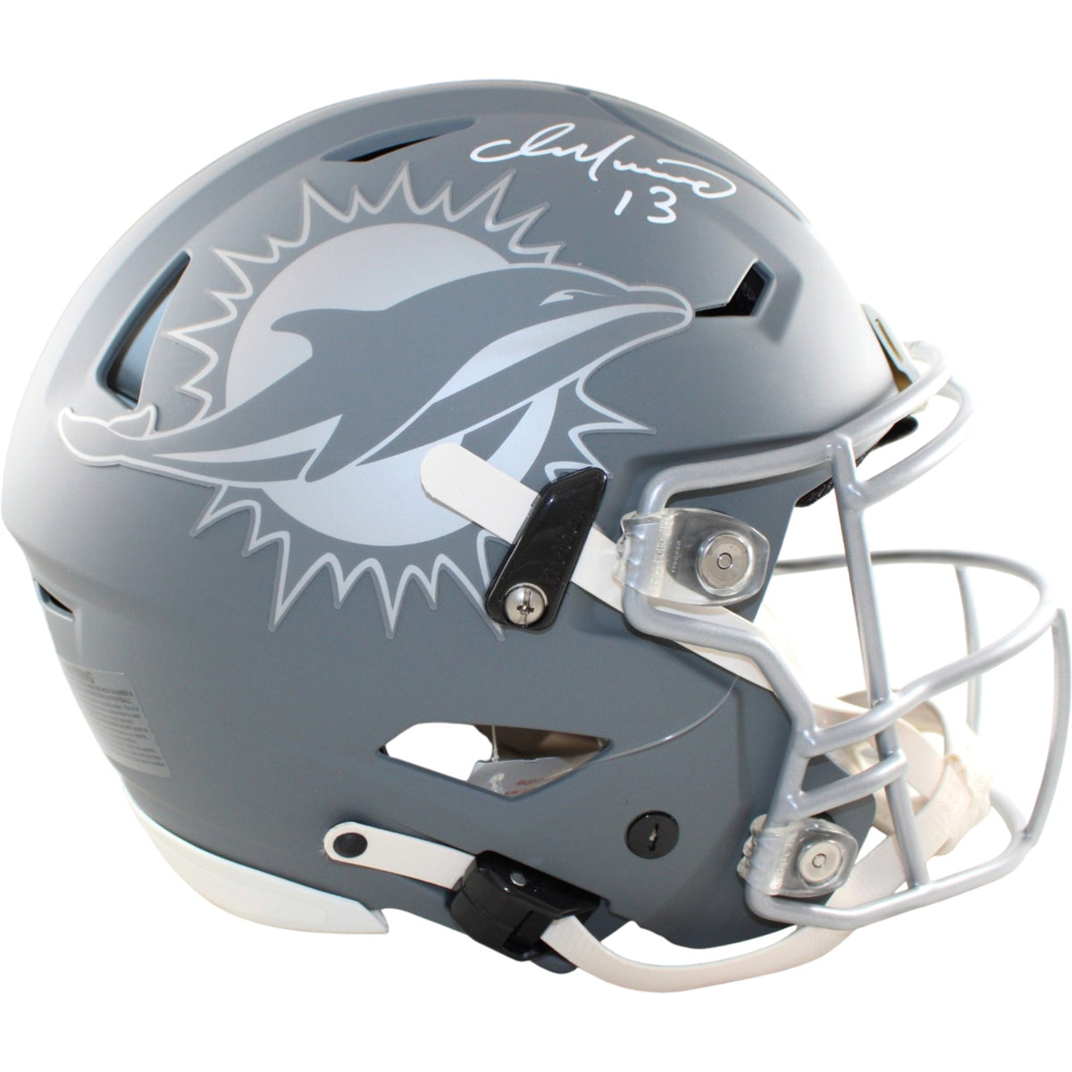 Dan Marino Miami Dolphins Signed Full Size Helmet - Speedflex Slate Becket WIT Beckett-Powers Sports Memorabilia