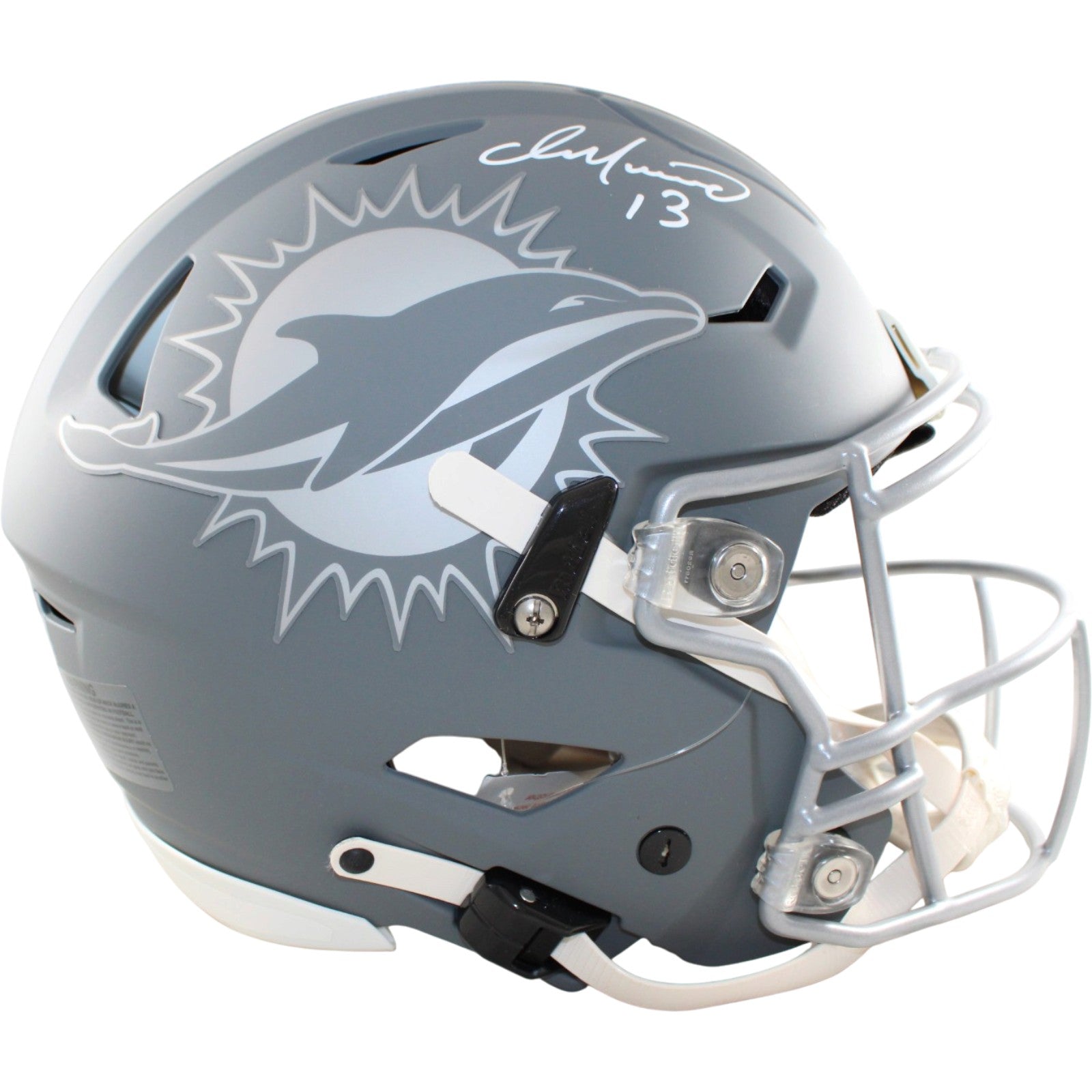 Dan Marino Miami Dolphins Signed Full Size Helmet - Speedflex Slate Becket WIT Beckett-Powers Sports Memorabilia