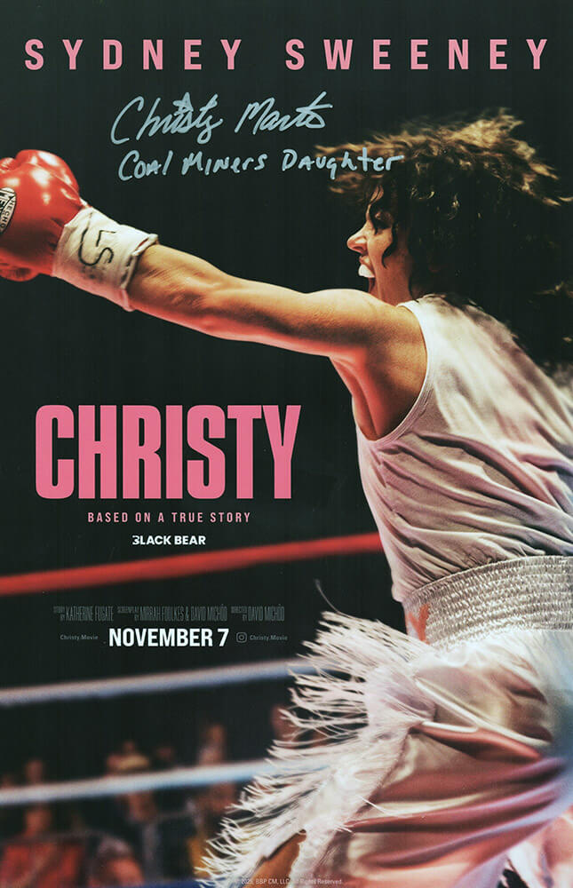 Christy Martin Autographed Christy 11x17 Movie Poster with Coal Miner's Daughter-Powers Sports Memorabilia
