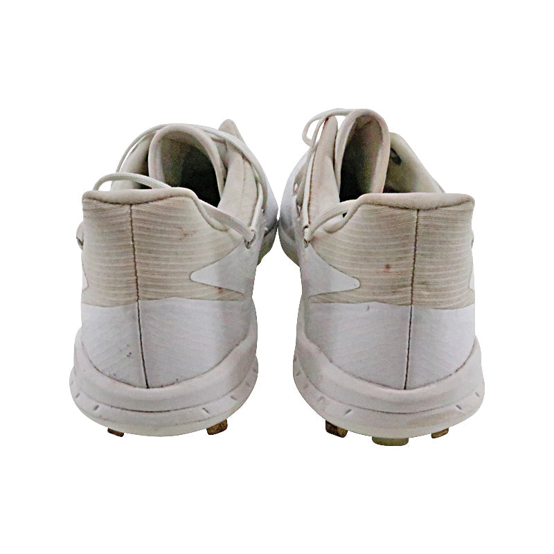 Brandon Marsh Philadelphia Phillies 2024 Game Worn Pair of White/Gold Glitter Adidas Adizero Cleats - Size 12 1/2 (Brandon Marsh CX LOA)-Powers Sports Memorabilia