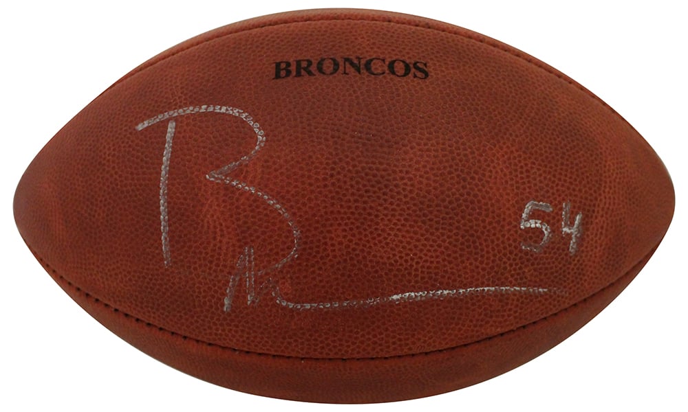 Brandon Marshall Denver Broncos Signed Football - Team Issued Official Football Beckett