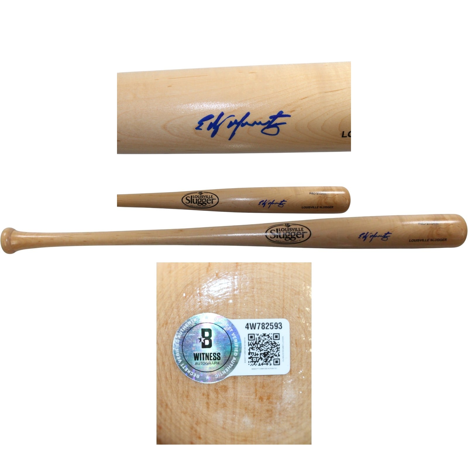 Edgar Martinez Signed Seattle Mariners Blonde Baseball Bat – Beckett Authenticated-Powers Sports Memorabilia