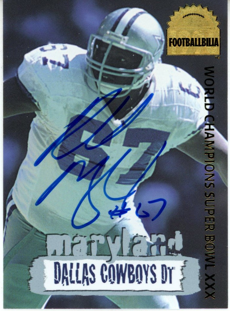 Russell Maryland Dallas Cowboys Signed Card - Collector's Edge #DCA-17-Powers Sports Memorabilia