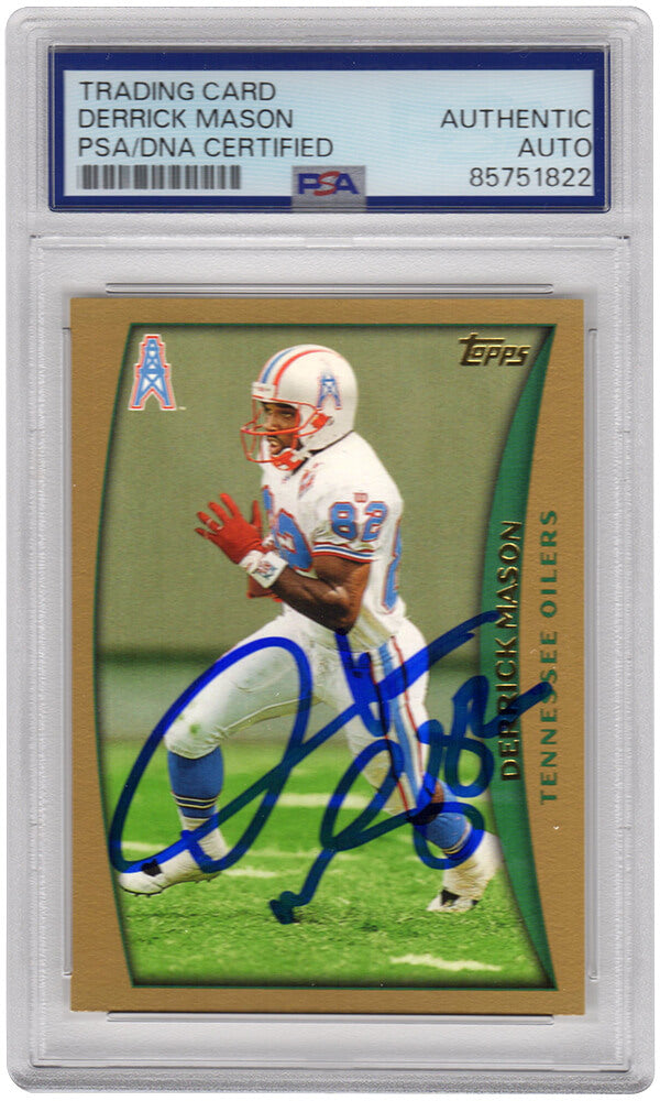 Derrick Mason Autographed Houston Oilers 1998 Topps Football Trading Card #102 - (PSA Encapsulated)-Powers Sports Memorabilia