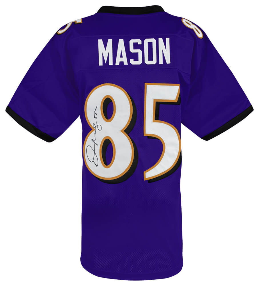 Derrick Mason Autographed Purple Custom Football Jersey-Powers Sports Memorabilia