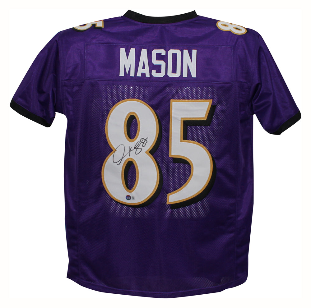 Derrick Mason Pro Style Purple XL Signed Jersey – Beckett Authenticated-Powers Sports Memorabilia