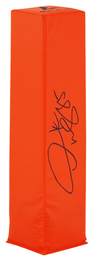 Derrick Mason Autographed BSN Orange Football Endzone Pylon