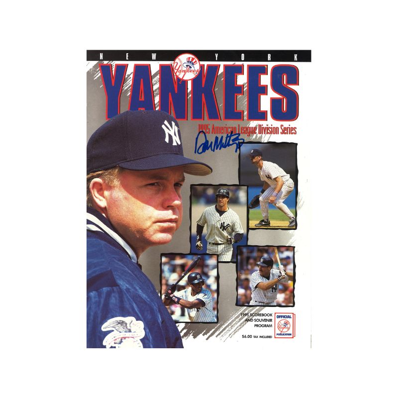 Don Mattingly New York Yankees Signed 1995 ALDS Scorebook-Powers Sports Memorabilia