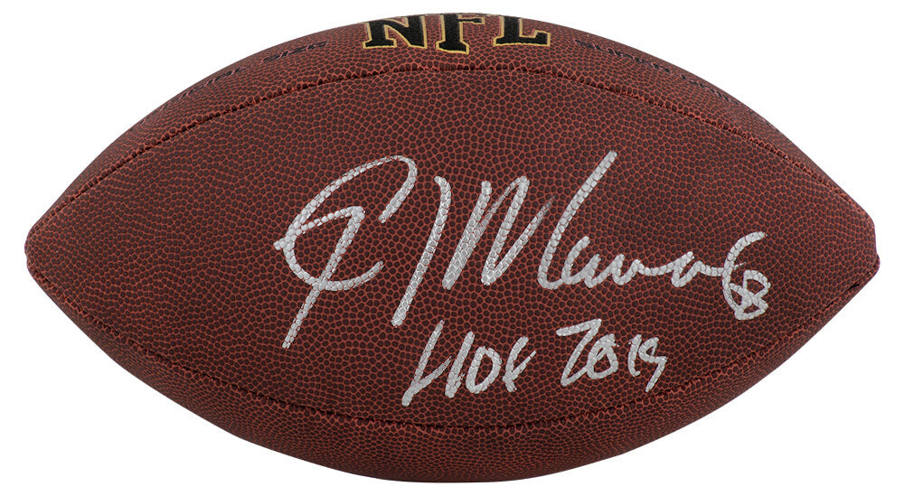 Kevin Mawae Autographed Wilson Super Grip Full Size NFL Football with HOF 2019-Powers Sports Memorabilia