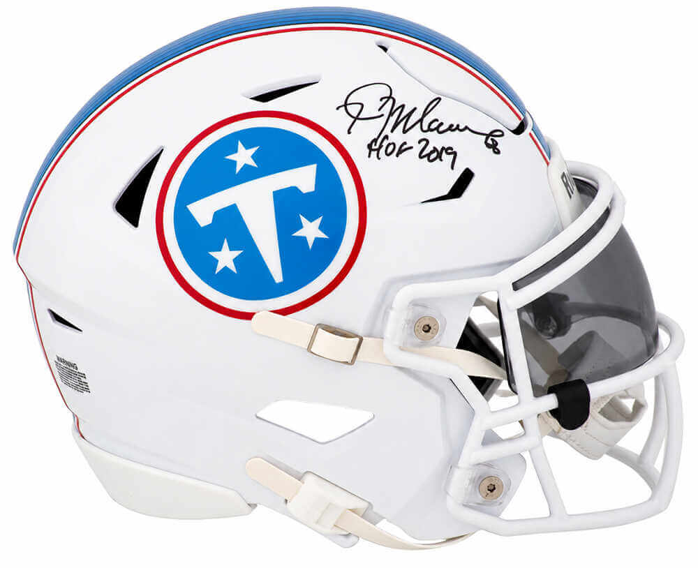 Kevin Mawae Autographed Tennessee Titans Riddell Mid-Size (MIDI) SpeedFlex Helmet with HOF 2019-Powers Sports Memorabilia