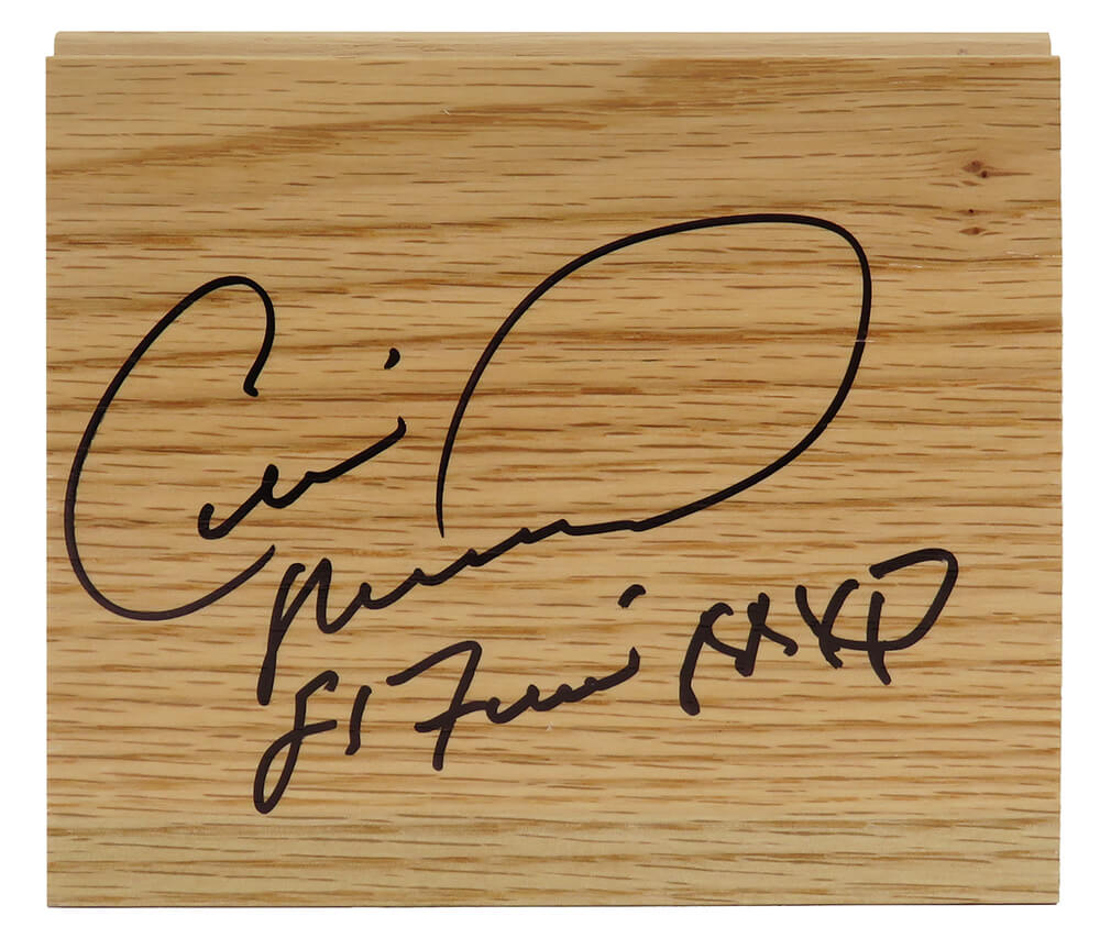 Cedric Maxwell Autographed 5x6 Floor Piece w/ 81 Finals MVP-Powers Sports Memorabilia