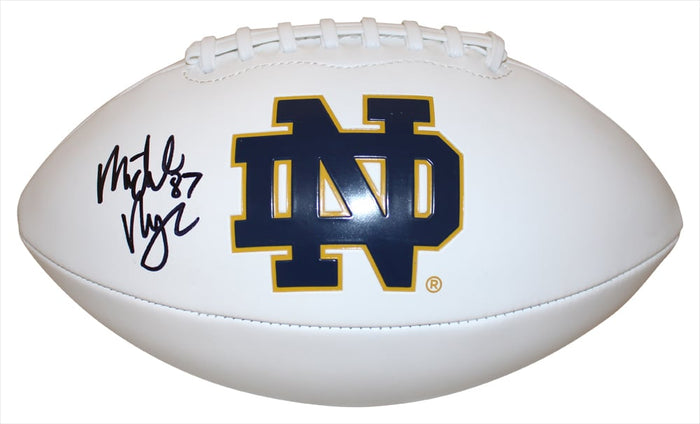 Michael Mayer Signed Notre Dame Fighting Irish Logo Football – Beckett Authenticated-Powers Sports Memorabilia