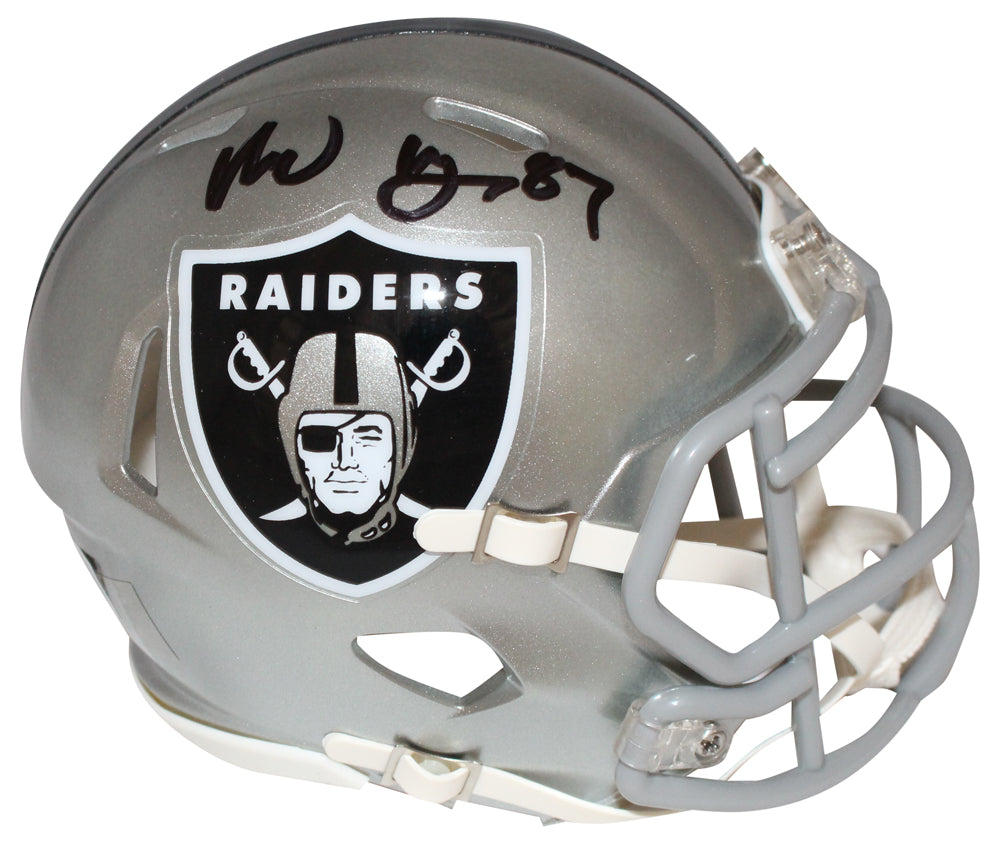 Michael Mayer Las Vegas Raiders Signed Mini Helmet - Flash Beckett Beckett-Powers Sports Memorabilia