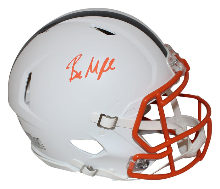 Baker Mayfield Signed Cleveland Browns Authentic Flat White Helmet – Beckett Authenticated-Powers Sports Memorabilia