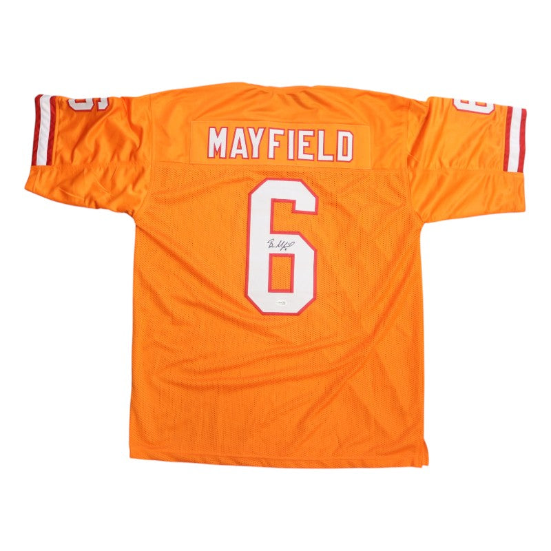 Baker Mayfield Tampa Bay Buccanneers Signed Orange Custom Jersey JSA COA-Powers Sports Memorabilia