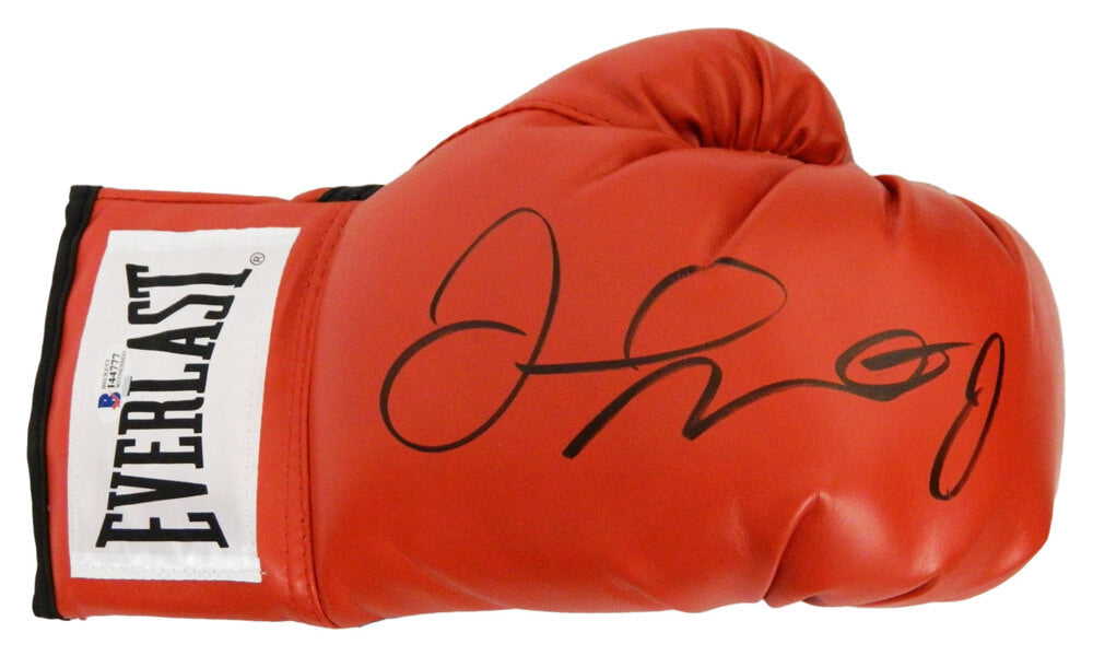 Floyd Mayweather Jr. Autographed Everlast Red Boxing Glove (Beckett Holo)-Powers Sports Memorabilia