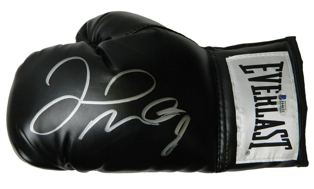 Floyd Mayweather Jr. Autographed Everlast Black Boxing Glove (Beckett Holo)-Powers Sports Memorabilia